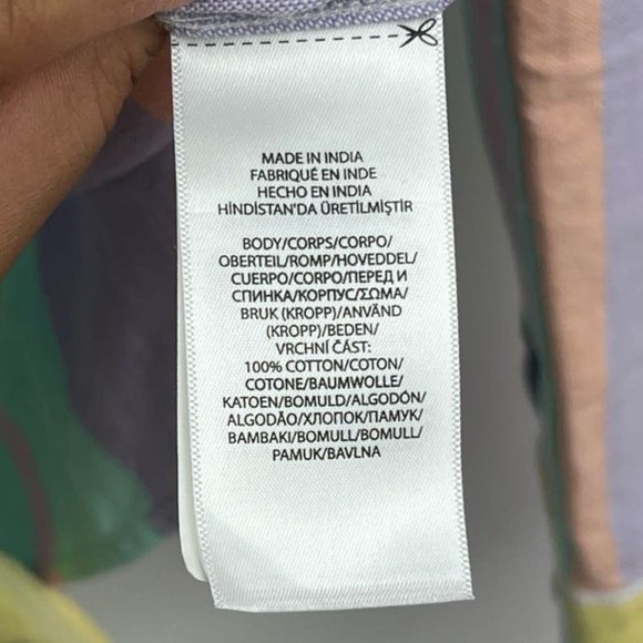 Ralph Lauren Colorful striped button up tie front Easter dress shirt Womens xs - Picture 7 of 7